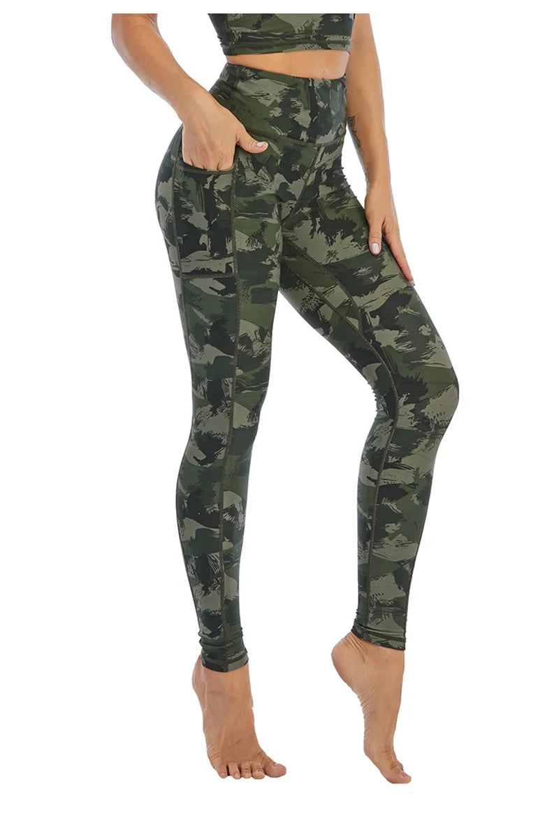 Cloud Hide – ensemble de Yoga Camouflage, vêtements de sport pour femmes, pantalons d'entraînement, Leggings, haut, soutien-gorge, chemise, costume de Fitness, S-XXL