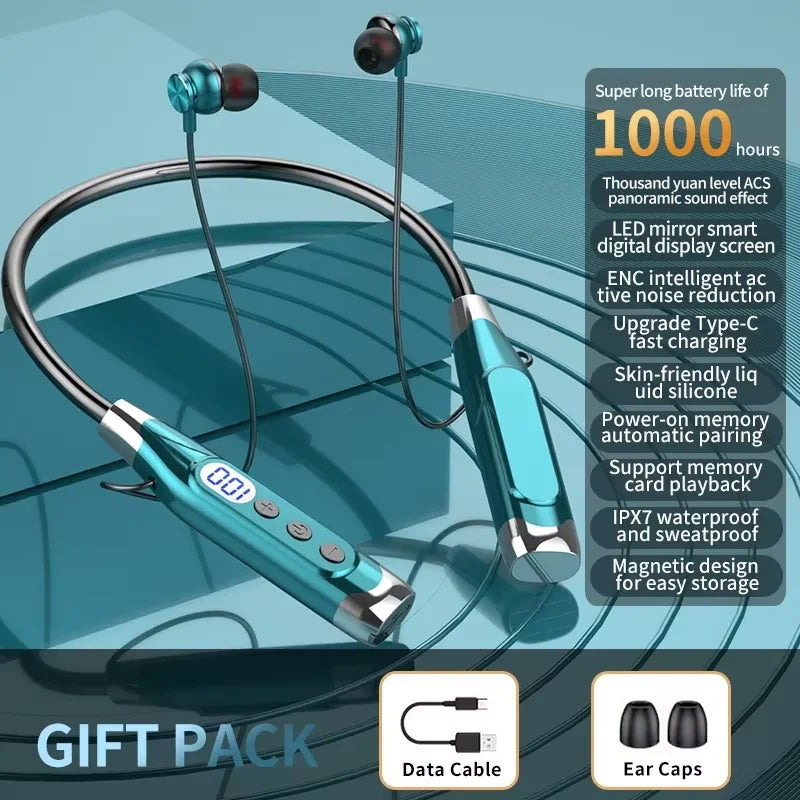 TWS Headphones Earbuds Earphones Earhook, Ecouteurs Bluetooth 5.49 sans Fil Casque Audio avec Haut-parleurs dynamiques de, avec microphone, Son stéréo immersif, 28h d'Autonomie pour Sport, entraînement, Yoga, Extérieur