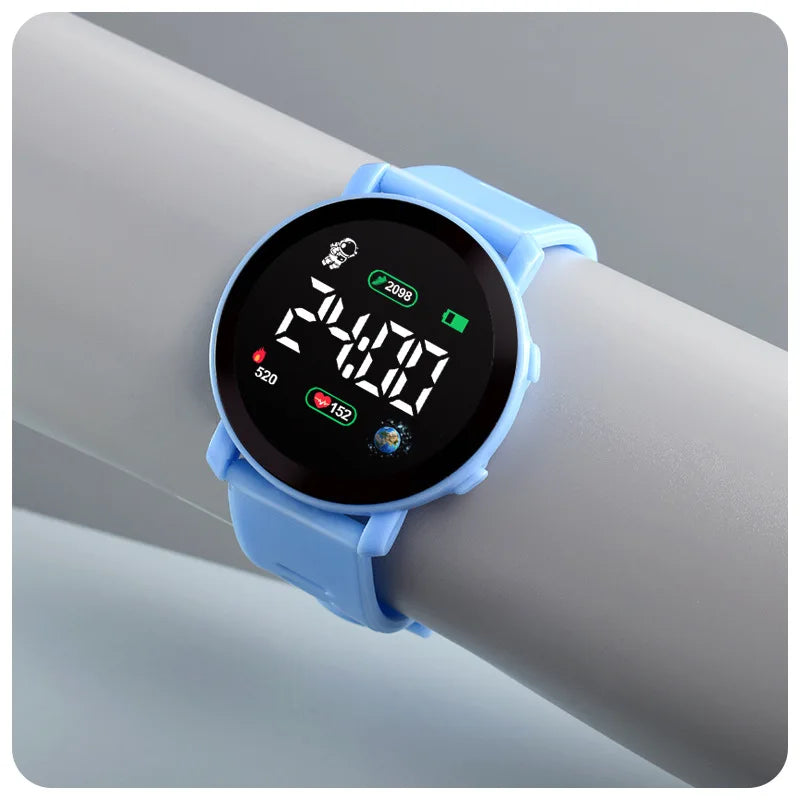 Ensemble de montres électroniques pour enfants, ensemble d'horloge numérique de Sport pour enfants, bracelet en Silicone, affichage LED, montre-bracelet pour filles et garçons