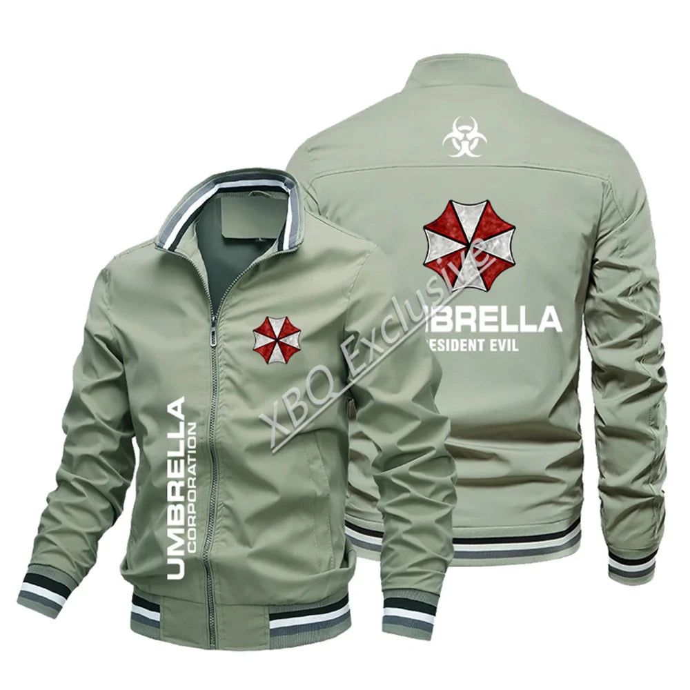 Veste de Baseball Quatre Saisons pour Homme, Blouson Bombardier observateur, Logo Umbrella Corporation, Nouvelle Mode