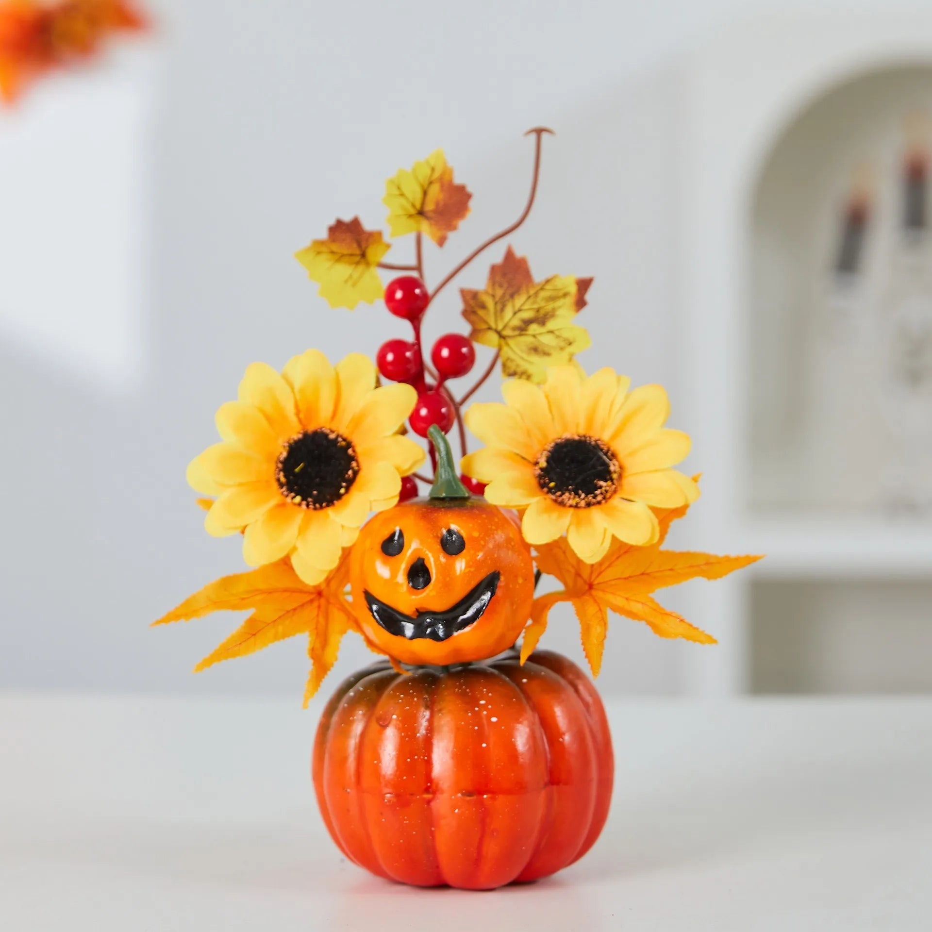 Décor de fête à thème d'automne, ornements de feuilles d'érable et de tournesol, Festival de récolte de bonsaï pour Thanksgiving, bricolage, joyeux Halloween, 2025