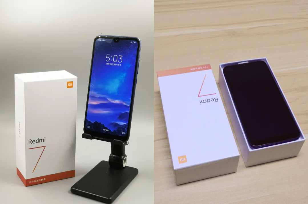 Firmware mondial Xiaomi Redmi 7 smartphone double SIM Solt téléphone portable Android e double caméra téléphone utilisé