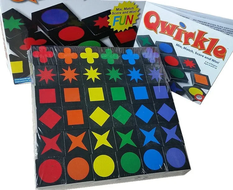 Qwirkle - Explore wooden games for children and adults, parent-child play toy, leisure, learning, gifts, new