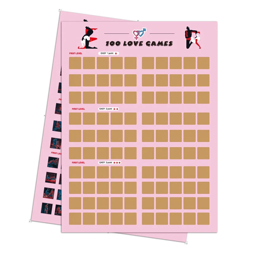100 Sex Position Game Couples Sex Position Scratch Board Poster Love Game Scratch Date Night Adult Scratch Game Sex Toys