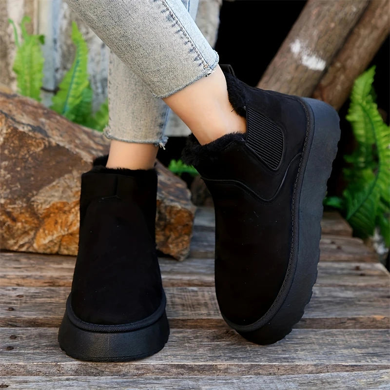 2025 nouvelles bottes de neige à semelles épaisses pour femmes en peluche chaude marque de luxe bottines de créateur hiver Mujer Botas nouvelles bottines pour femmes