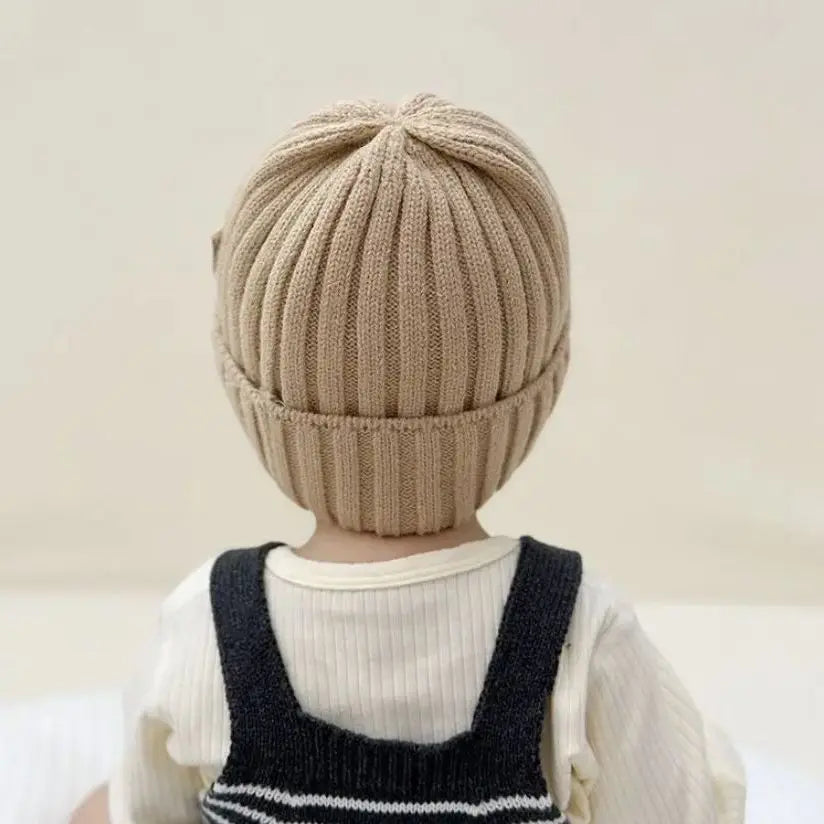 Chapeau de Protection en Laine pour Bébé, Épais et Chaud, Version Coréenne, Cadeau d'Hiver pour Enfant