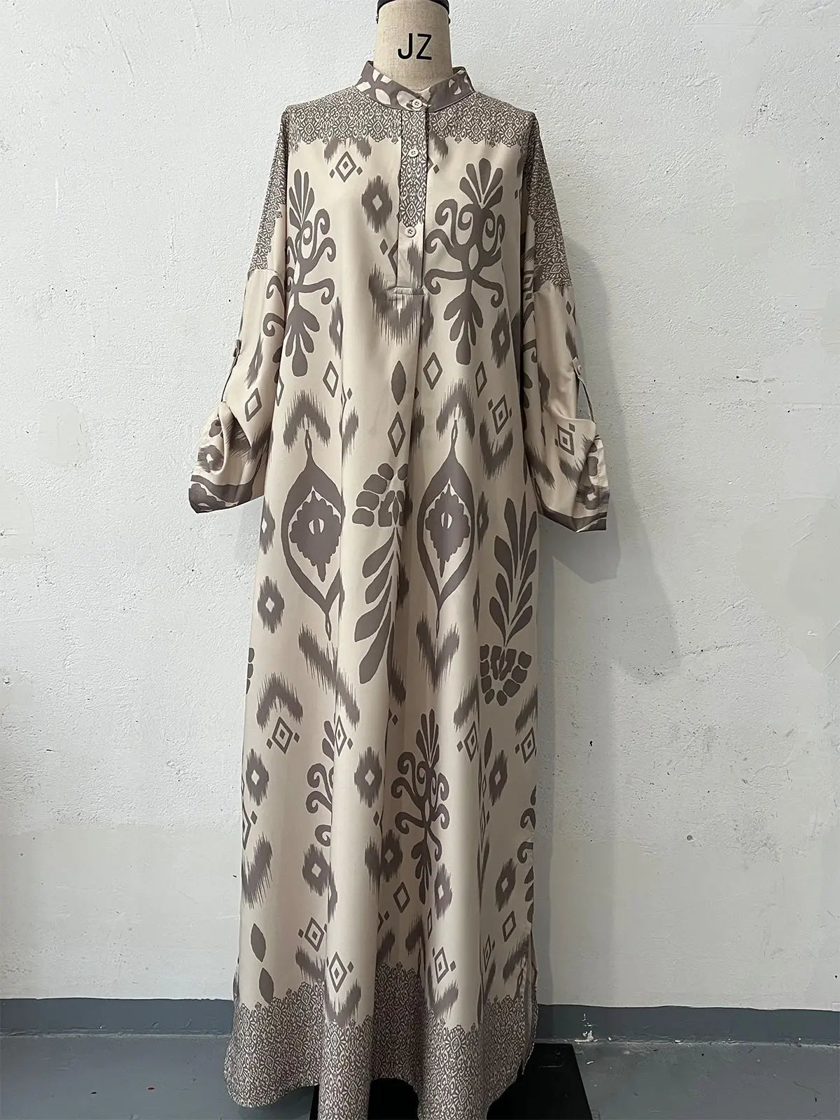 Ramadan Eid Muslim women's printed dress Jalabiya long Arabic dress Abaya Dubai Saudi dresses Moroccan caftan Abayas modest dresses