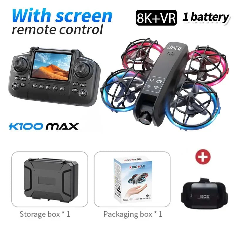 Nouveau Drone K100 MAX 8K 5KM flux optique professionnel HD double caméra évitement d'obstacles photographie aérienne quadrirotor jouets cadeaux