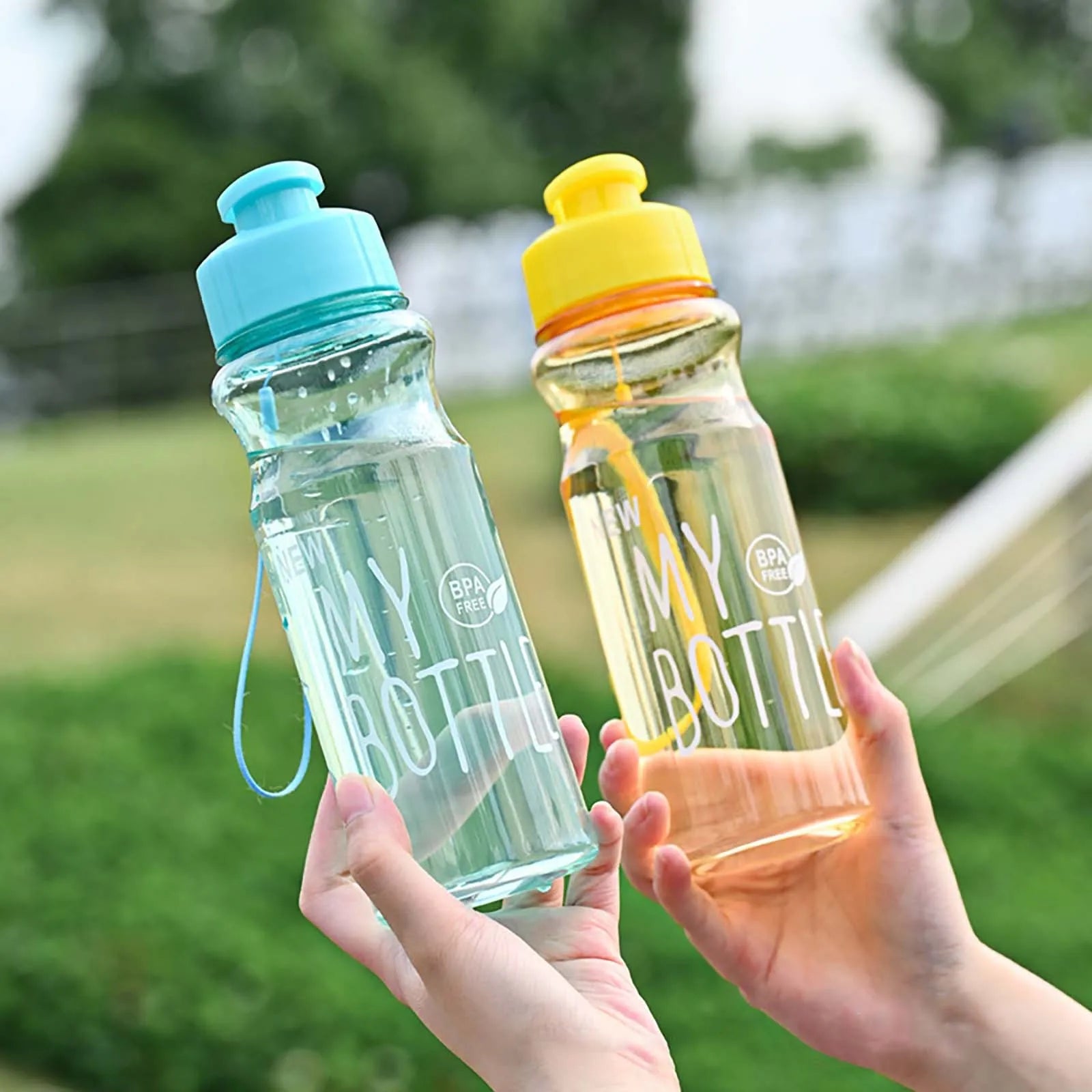 Bouteille d'eau créative pour hommes et femmes, 1 pièce, bouteille d'eau de sport, grande capacité, tasse d'extérieur, verres de Fitness