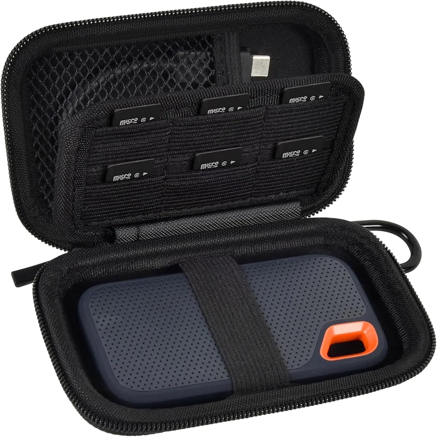 Étui Compatible avec SanDisk 1 To 2 To 4 To 500 Go/pour disque dur externe SSD PRO Extreme Portable, carte mémoire SD SDXC