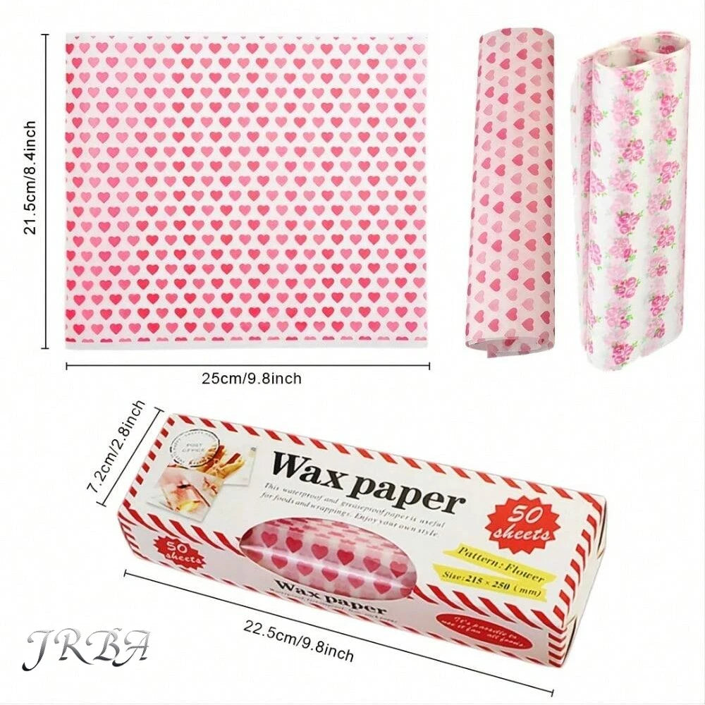 50 pièces papier de cire papier d'emballage alimentaire résistant à la graisse cuisson savon emballage papier Sandwich Hamburger bonbons alimentaires papier de cire résistant à la graisse