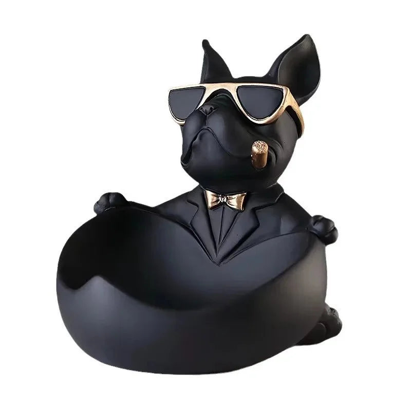 Cool Dog Home Decor Figurine Dog Statue Storage Box Animal Ornament Resin Craft Art Sculpture Figurine Home Decoration Gift
