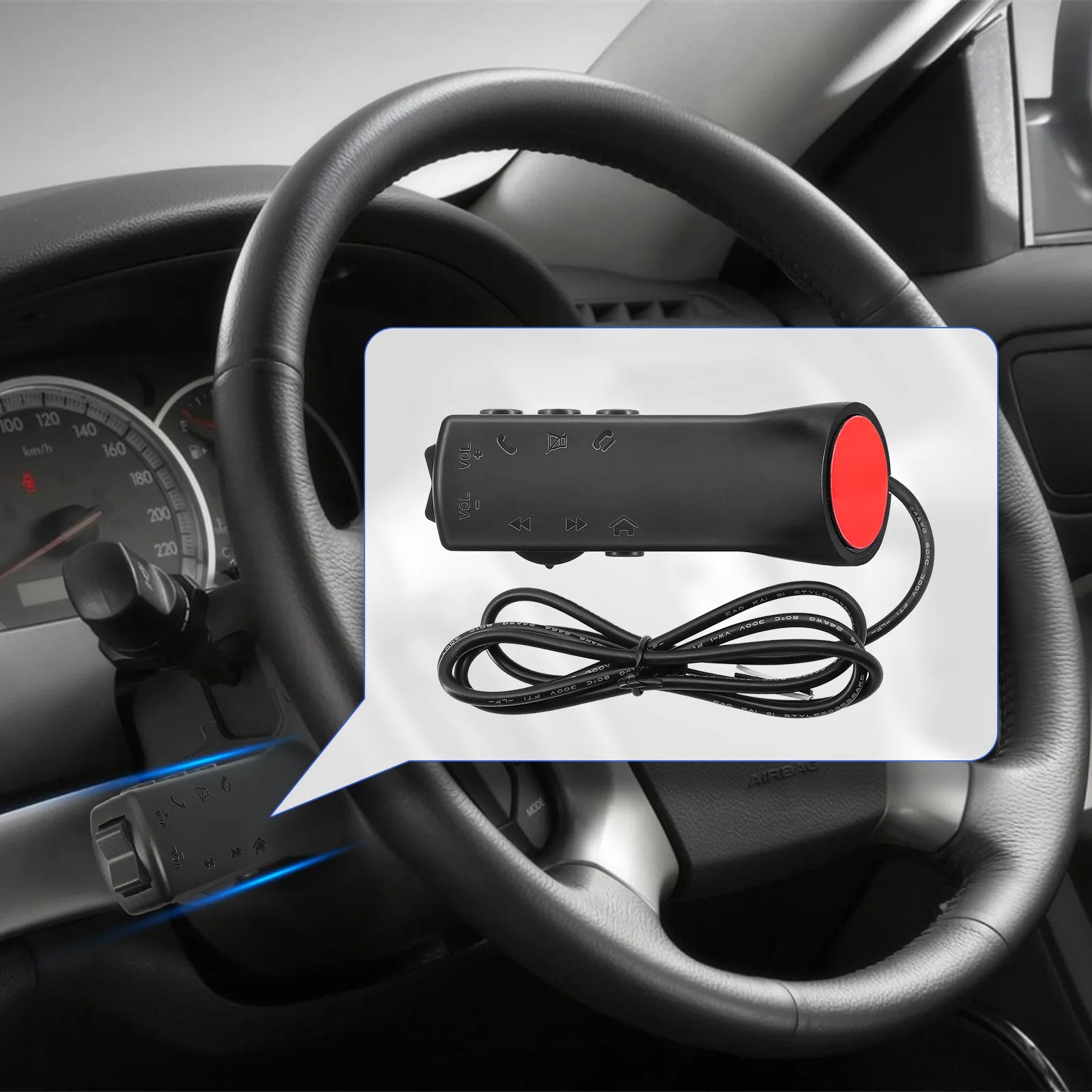 10 touches de contrôle automatique, boutons de volant de voiture multifonctionnels, télécommande Audio de voiture, Navigation GPS, DVD Android