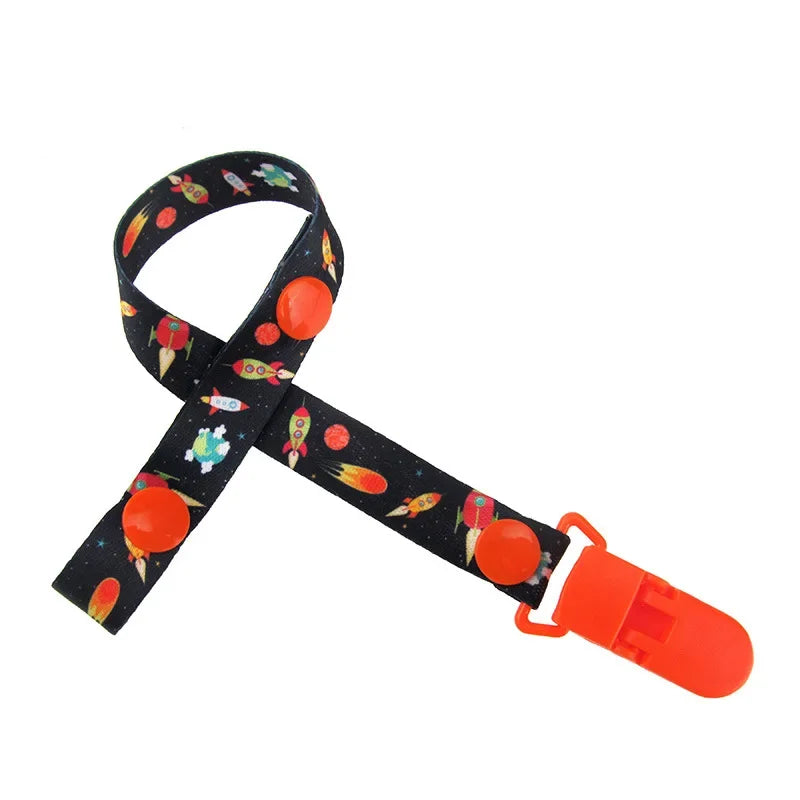 1pc bébé sucette Clips chaîne matériau confortable mignon factice pince titulaire mamelons enfants dessin animé attache-sucette attache-sucette