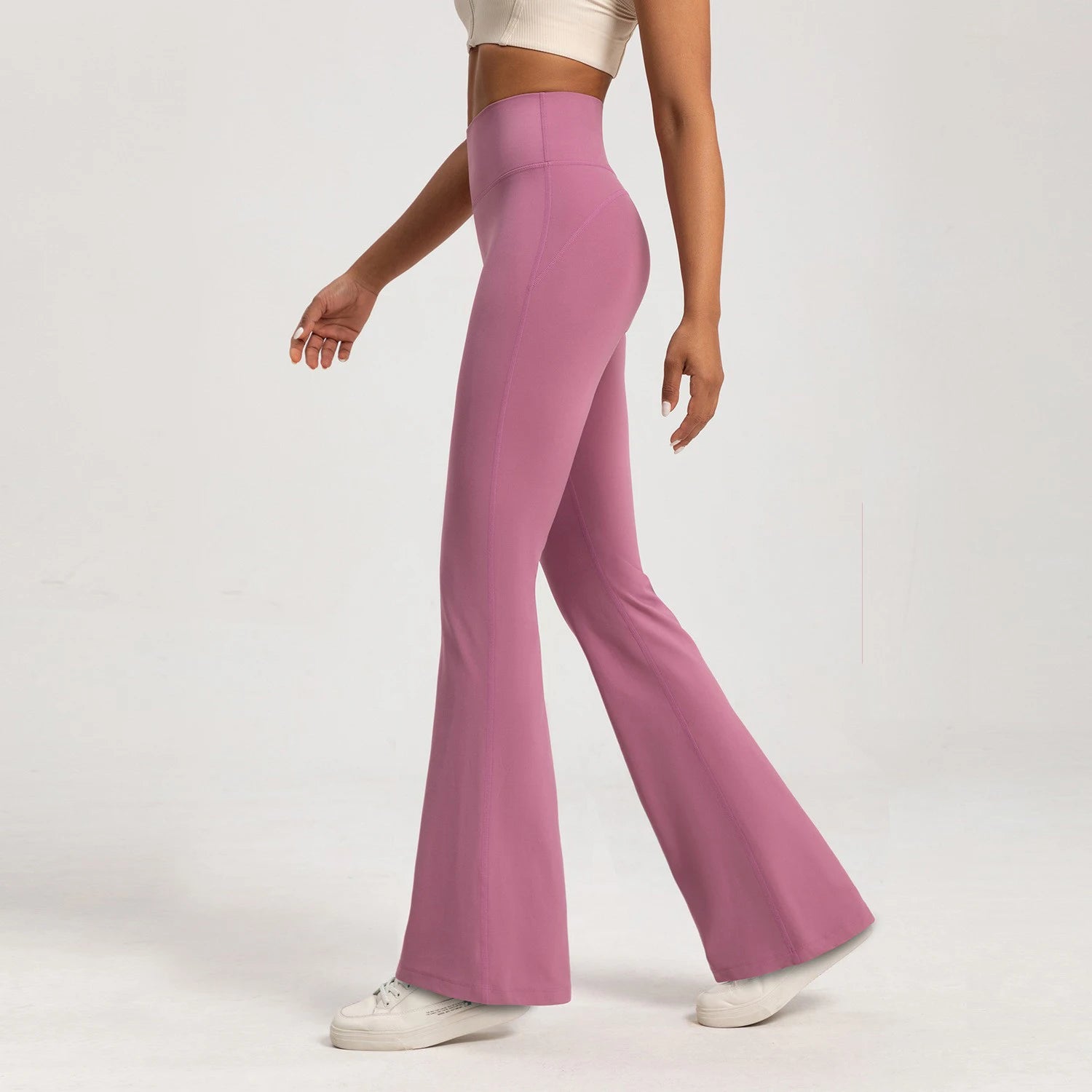 Premium Yoga Leggings, High-Waisted Slim Yoga Pants, Wide-Leg Breathable Bottoms, Casual Gym Sport Bell Leggings for Women