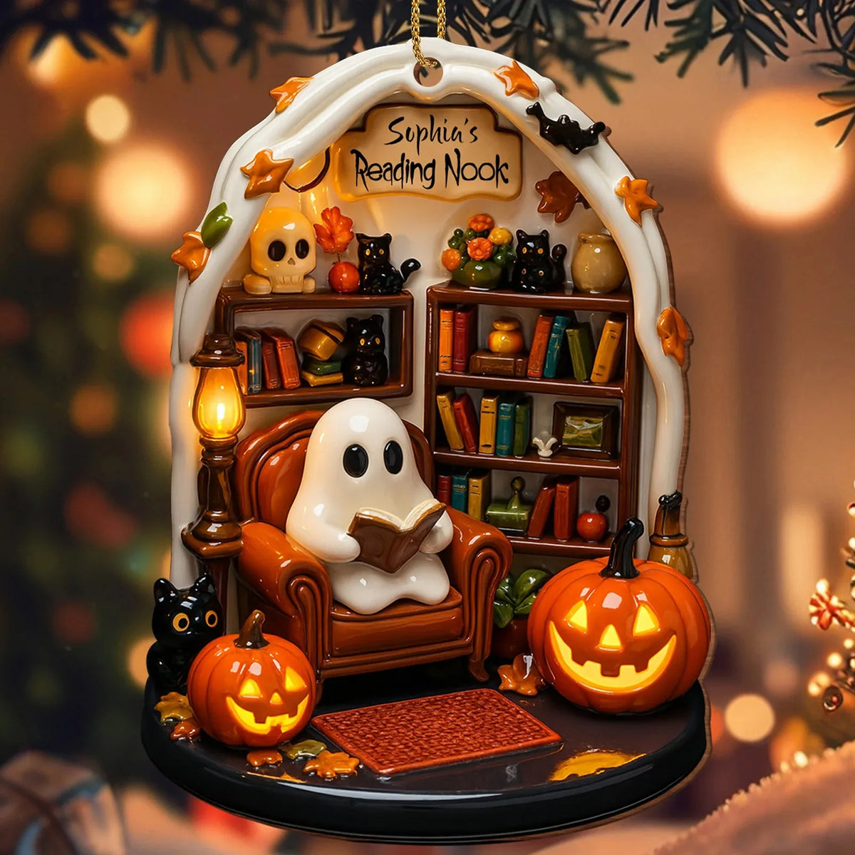 New Halloween Ghost Reading 2D Flat Ornaments Festival Atmosphere Theme Party Decorative Supplies Creative Home Decoration Accessory