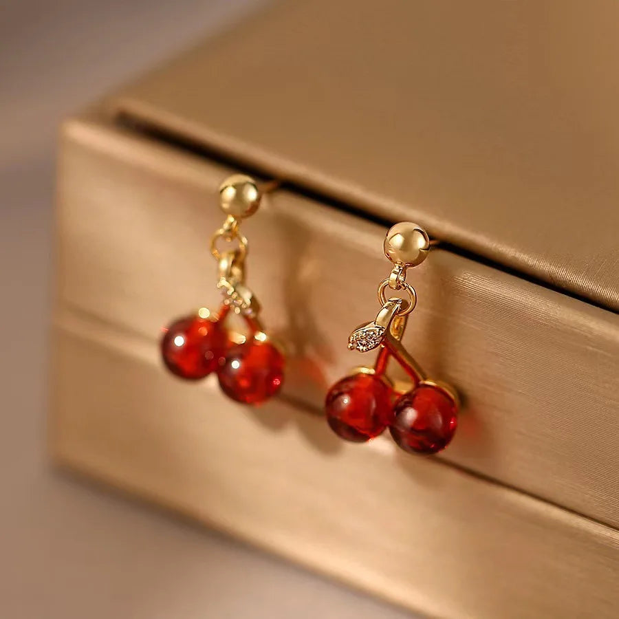 Collier de personnalité pour femme, bijoux de mariage, cadeaux d'anniversaire, vin rouge, aucun pendentif couleur or, ensemble de boucles d'oreilles, mode