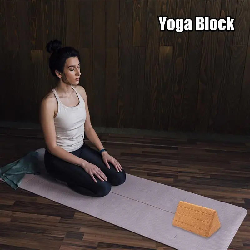Bloc de Yoga en liège, brique en mousse EVA pour débutants, accessoires de Yoga, Pilates, exercice d'entraînement, brique triangulaire