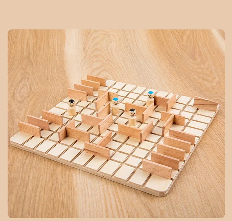 Jouets d'échecs en bois, jeux de stratégie pour enfants, entraînement cérébral, jeu de société interactif Parent-enfant, Puzzle de pensée logique amusant, cadeaux