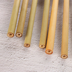 Pailles réutilisables en bambou, 30 pièces, Tube en bois creux de 10cm, pailles à boire en bambou pour cuisine, maison, fête, outil de Bar de mariage