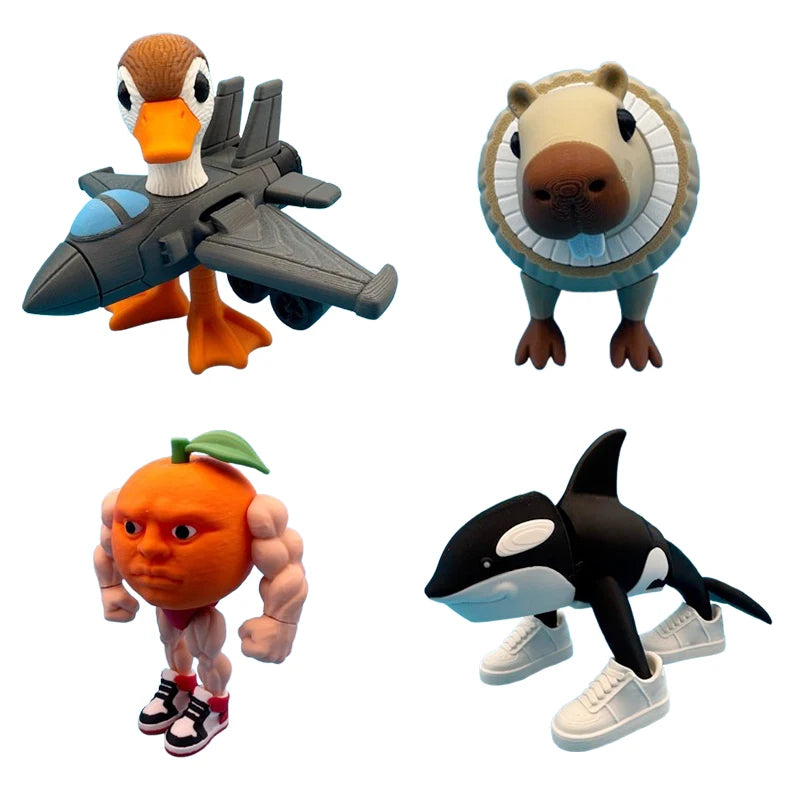 Figurines d'animaux cerveau italien Ai Tralalero Tralala, décor de bureau, ornements à collectionner, modèles d'animaux magiques