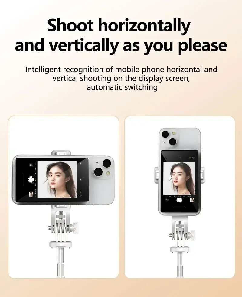 Écran de moniteur magnétique sans fil pour Smartphone Vlog, diffusion en direct, enregistrement vidéo, caméra arrière de téléphone, Selfie