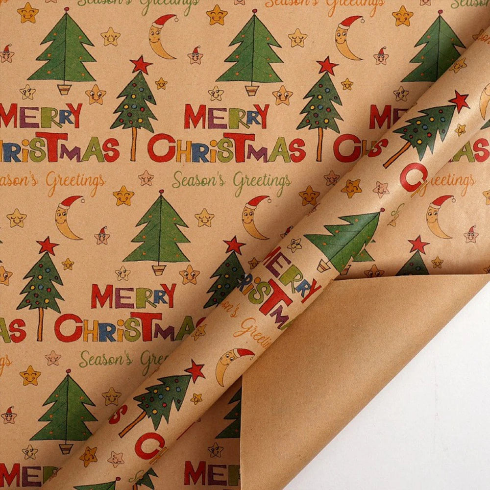 Papier d'emballage de cadeaux de Noël Papier d'emballage de cadeaux multi-styles Boîte-cadeau de Noël écologique Papier Cadeaux d'anniversaire et de vacances