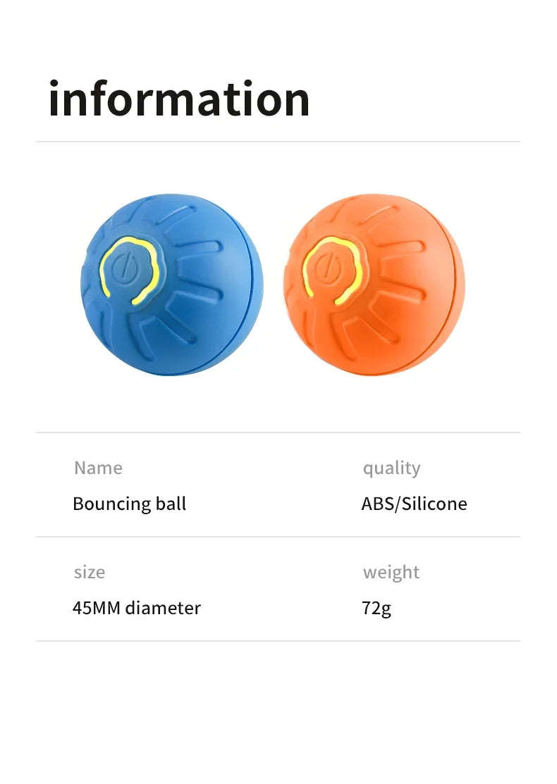 Jouet coule électronique intelligent pour animaux de compagnie, boule mobile, USB, mouvement automatique, rebondissant pour chiot, cadeau d'anniversaire, produit pour chat