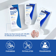 Lavage moussant contre l'acné, peroxyde de benzoyl, 10% Maximum antimicrobie, contrôle de l'huile, réduit les rougeurs, nettoyage en profondeur pour les soins de la peau du visage et du corps