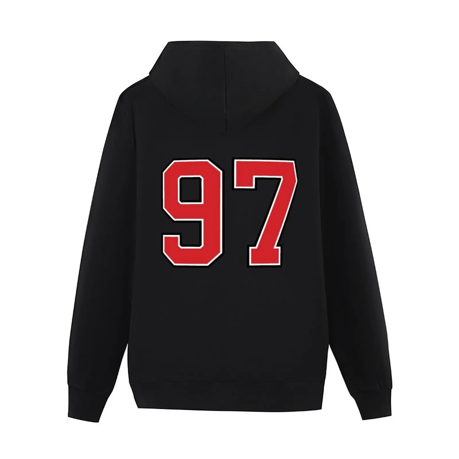 Sport numéro 97, couleur rouge noir chanceux sport ninety sept sweat à capuche vêtements pour hommes automne vêtements à capuche graphique