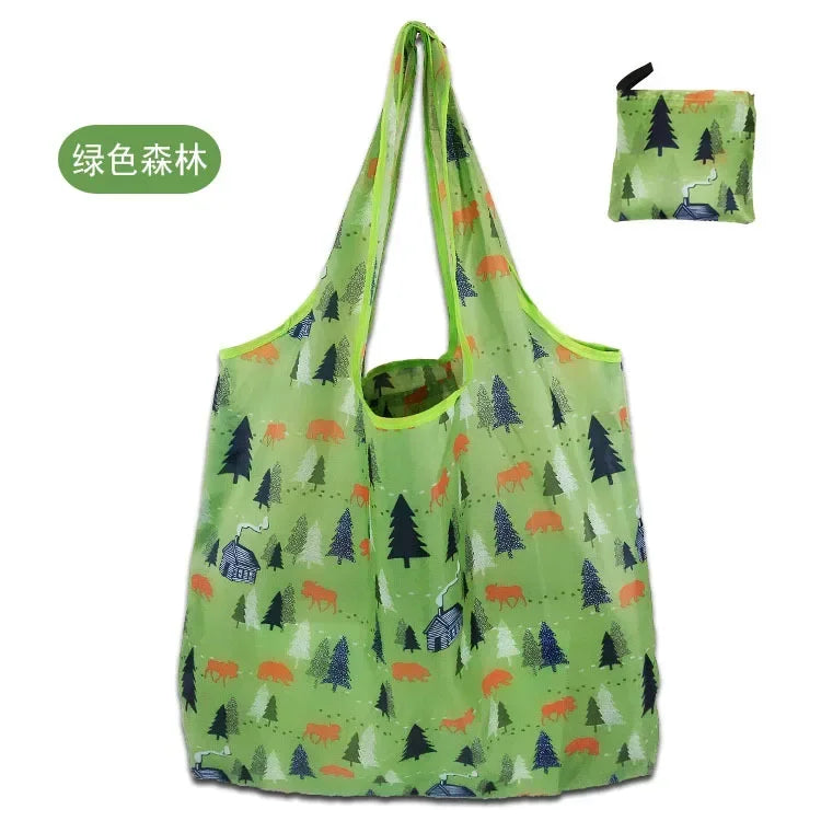 Grand Sac de Courses Réutilisable pour Femme, Fourre-Tout Pliant, Écologique, Réutilisable, Mallette d'Épicerie, Sacs à Main de Rangement