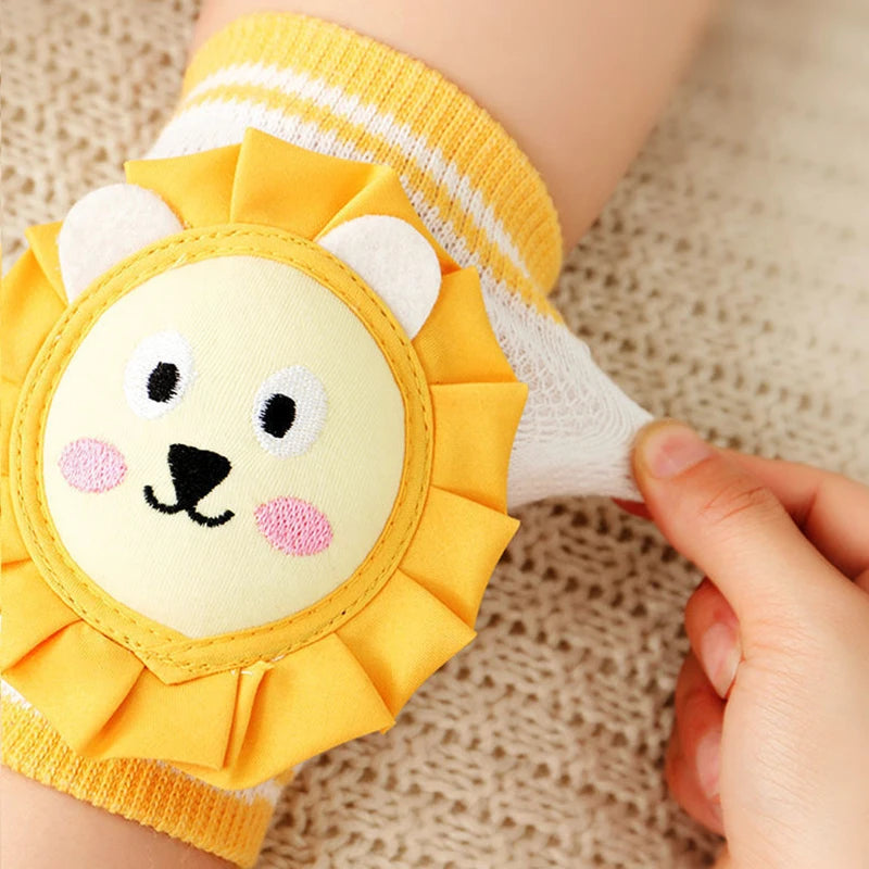 Bee Lion coton fraise jambières nourrissons genou soutien bébé genouillères enfants genou protecteur ramper coude coussin