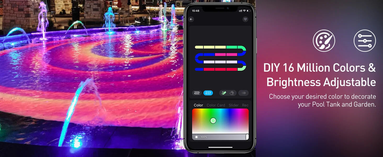 2/3/8/10 LED lumières étanche IP68 fontaine sous-marine étang Spot lumière paysage projecteur pour jardin APP télécommande
