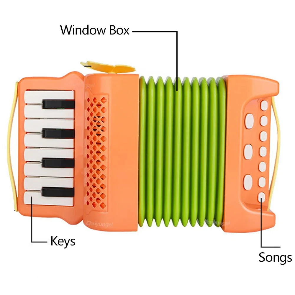 Jouet accordéon pour tout-petits, Instrument de musique, jouets éducatifs, cadeaux de développement d'intérêt musical pour enfants, garçons et filles