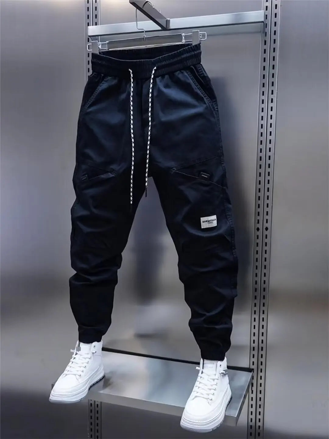 Men's breathable harem pants, men's clothing, 2024 new men's casual pants, straight leg pants