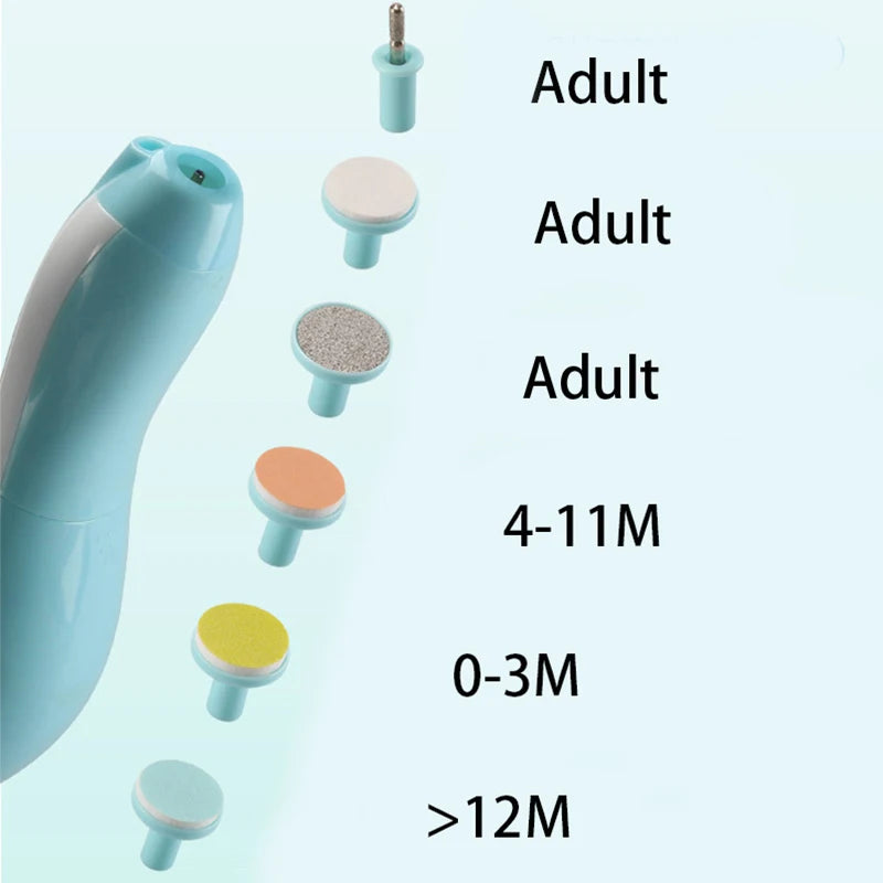 Coupe-ongles électrique pour bébé, outil de polissage des ongles pour enfants, soins pour bébé, coupe-ongles multifonctionnel, ensemble de manucure pour nourrissons