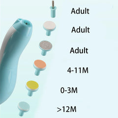 Coupe-ongles électrique pour bébé, outil de polissage des ongles pour enfants, soins pour bébé, coupe-ongles multifonctionnel, ensemble de manucure pour nourrissons