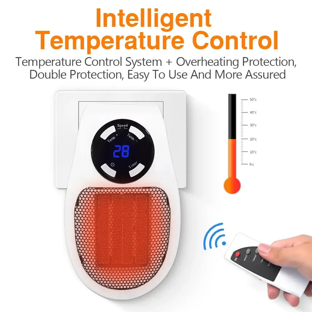 Chauffage Électrique Portable de 500W, Machine Chauffante à Distance, Appareil Ménager, Mini Religieux