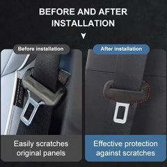 Boucle de ceinture de sécurité de voiture, Clip de protection, couverture intérieure avant et arrière, ceinture de sécurité automobile, Bulckle, Clips en cuir, accessoire