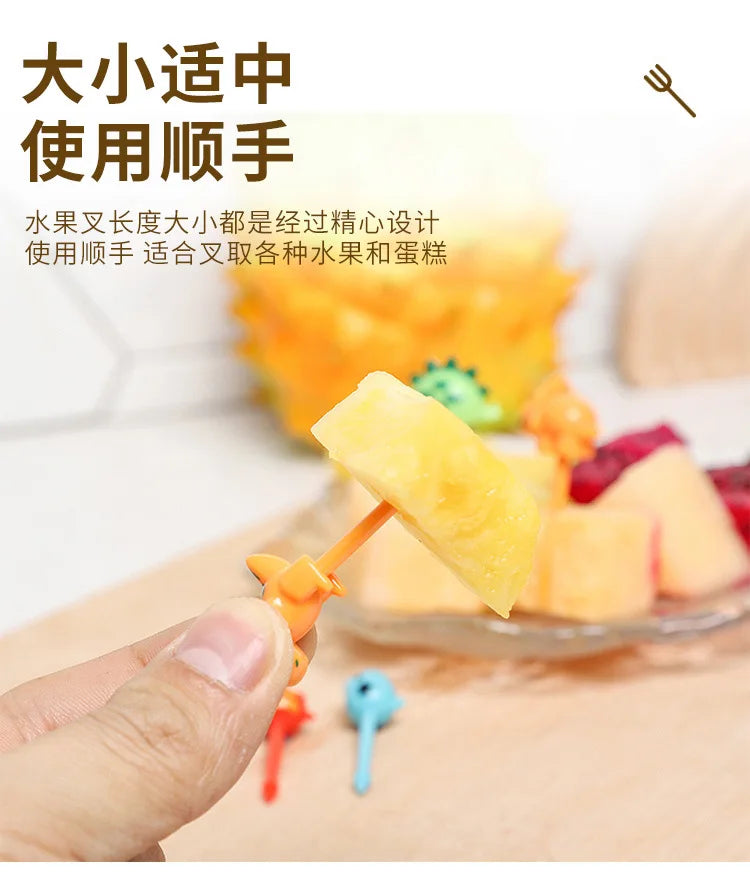 40 pièces fourchette à fruits dessin animé enfants gâteau cure-dents à fruits Mini fourchette à animaux en plastique de qualité alimentaire Bento déjeuner Bento accessoires décor de fête