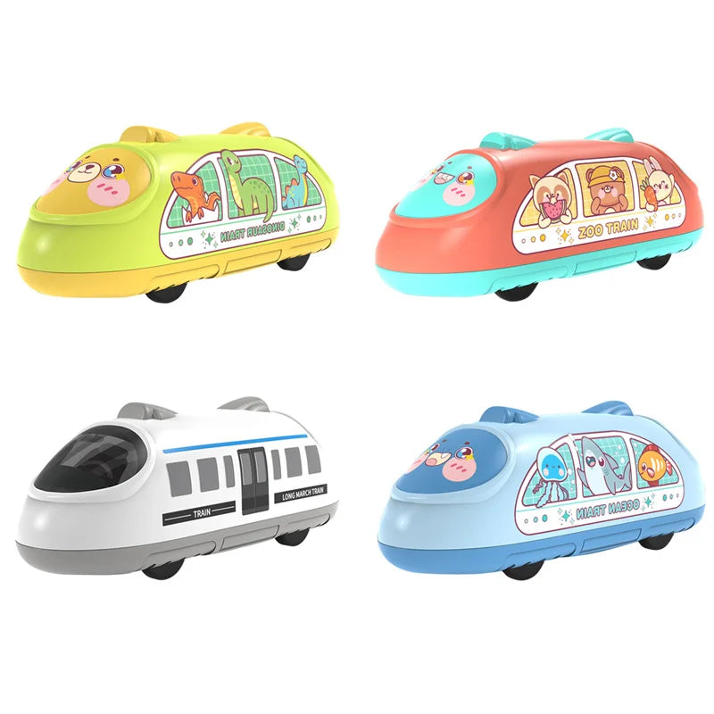 Train ferroviaire à grande vitesse pour enfants, jouet de voiture électrique, modèle de lumière sonore, jouets éducatifs pour garçons et filles, cadeau