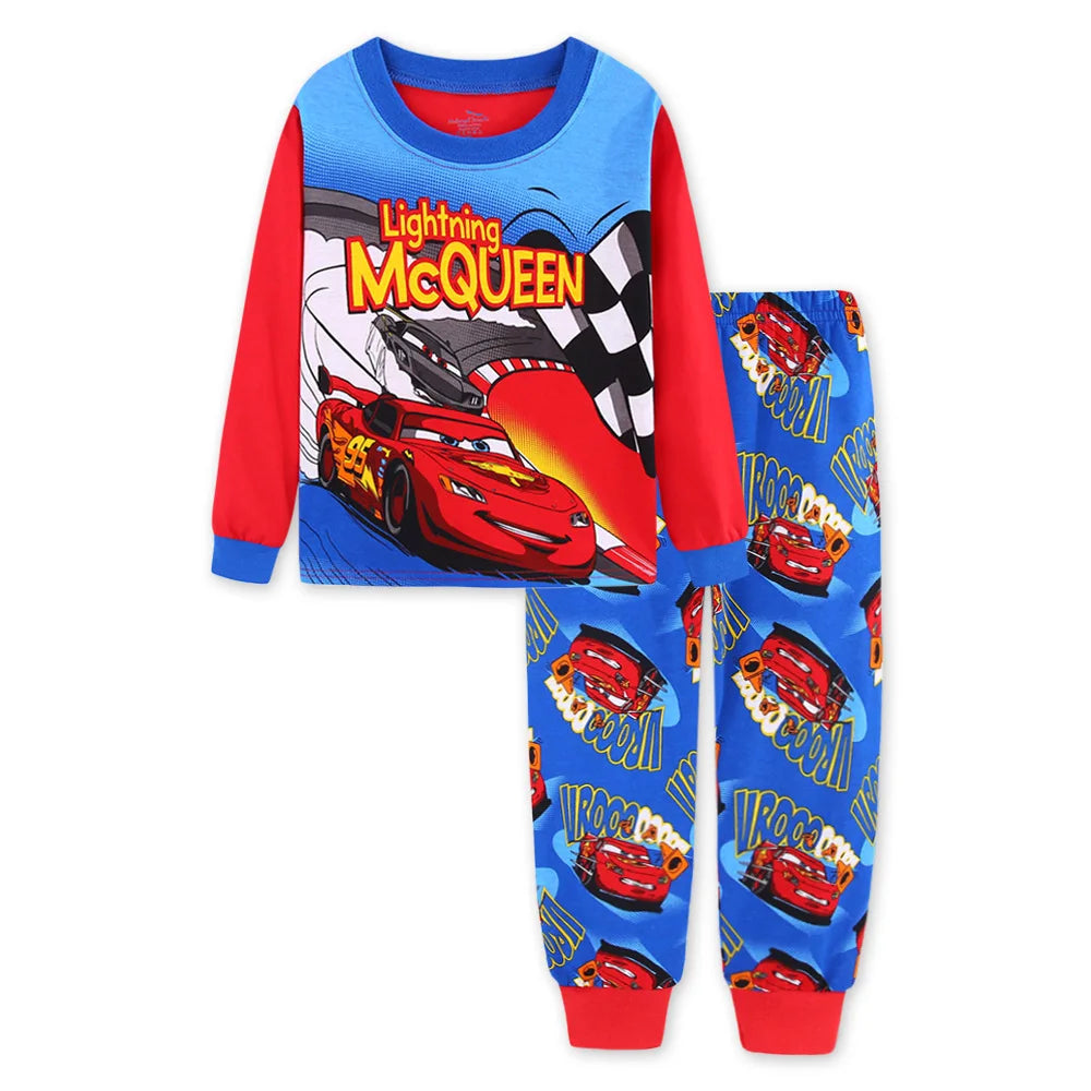 Printemps automne ensembles de vêtements pour enfants garçons 95 voitures McQueen vêtements de nuit de dessin animé vêtements enfants Pyjamas ensemble bébé filles coton Pyjamas
