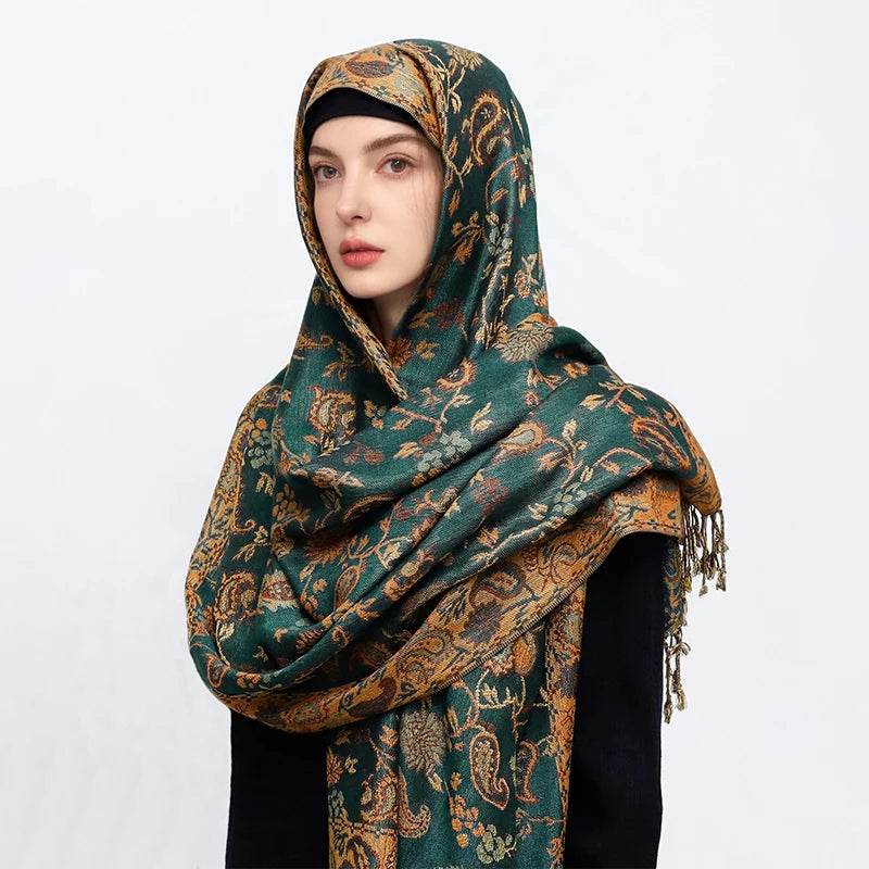 Foulard Paisley impressions Design Hijabs Pour Femme Cachemire Pashmina Chale Dame enveloppe Chaud Hiver Foulards Femme