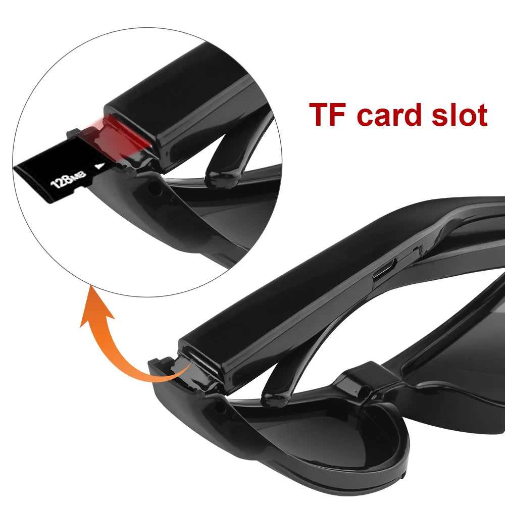 Mini caméra portable avec lunettes, enregistreur vidéo extérieur, prise de photos, cyclisme, contrôle à un bouton, HD, 1080P
