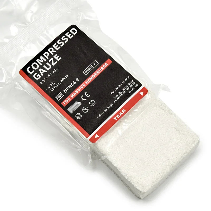 Gaze compressée stérile médicale pliable en Z, 1 pièce, tampons de premiers secours scellés sous vide, idéaux pour les soins des plaies et les kits d'urgence