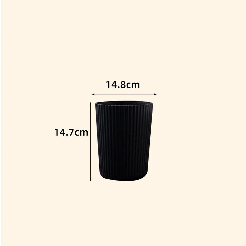 Poubelle ronde en plastique, conteneur poubelle pour salle de bains, cuisine, chambre à coucher, maison, bureau, dortoir d'université