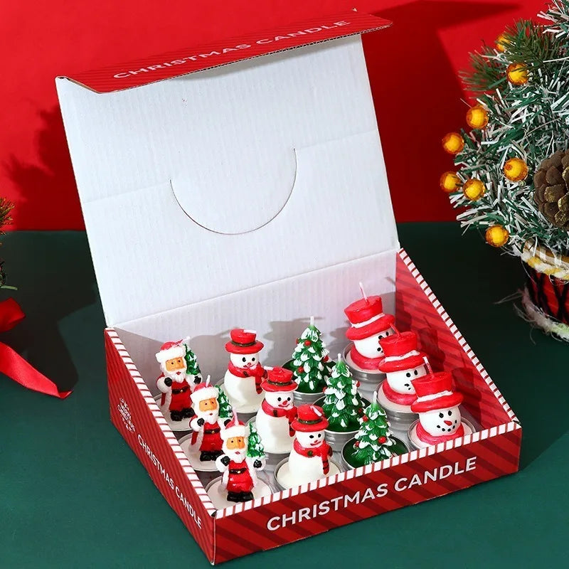 Bougies d'anniversaire sans fumée, 12 pièces, fournitures de décoration de noël, atmosphère, fabrication de bougies de noël, parfums, huile paraffine