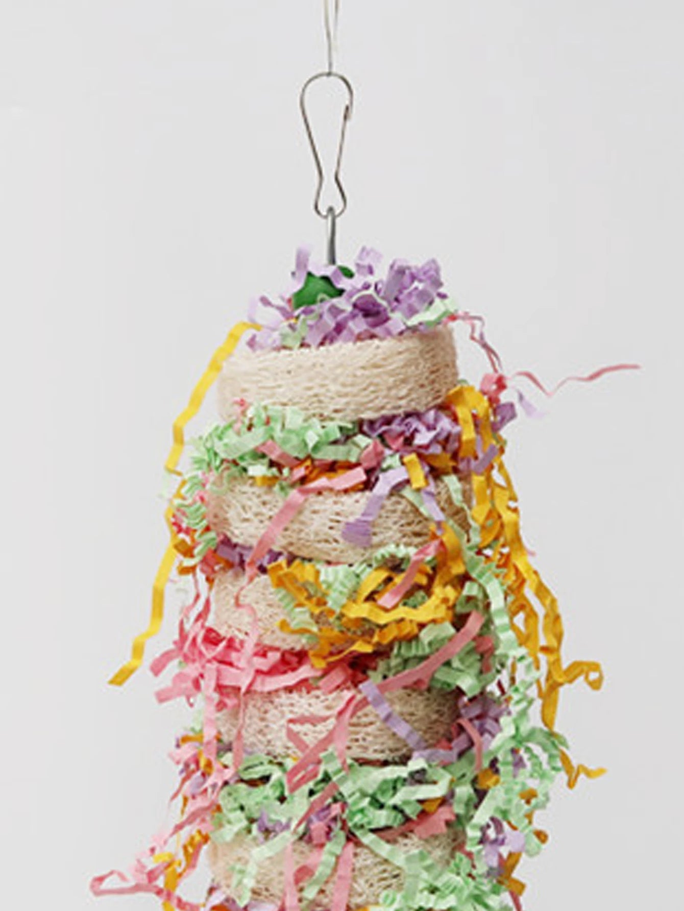 Jouets pour oiseaux amusants, jouets pour perroquets, Cage à perroquets, loofah naturel suspendu, calopsitte avec cloche, perruche, morsures d'oiseaux pour animaux de compagnie, jouets à mâcher