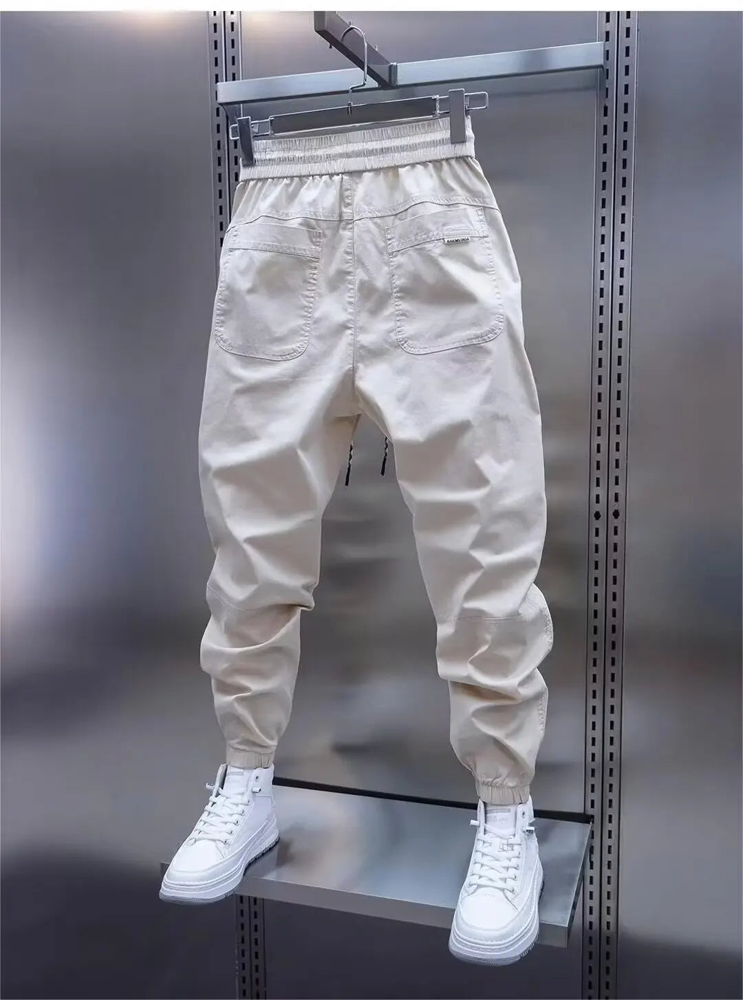 Men's breathable harem pants, men's clothing, 2024 new men's casual pants, straight leg pants