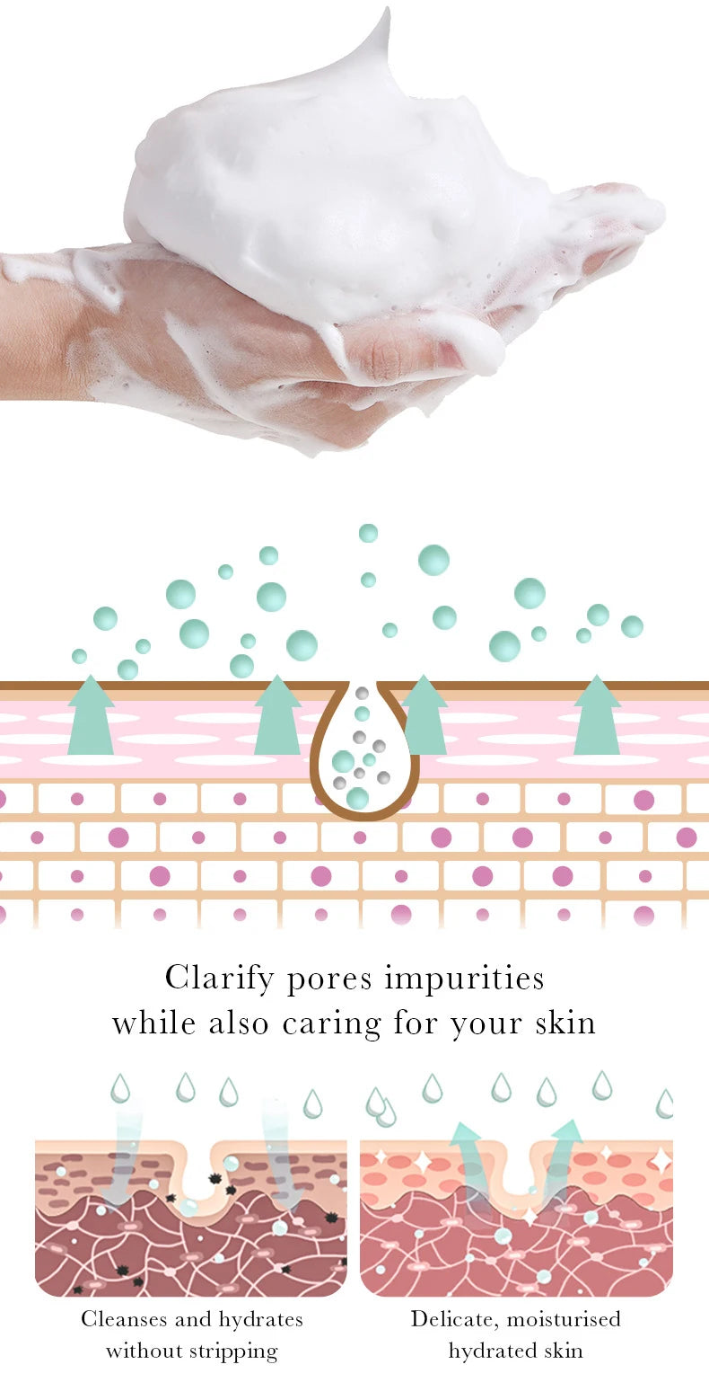 BIOAQUA acide salicylique nettoyant pour le visage traitement de l'acné hydratant contrôle de l'huile soin de la peau mousse de lavage du visage nettoyant pour le visage soins de la peau